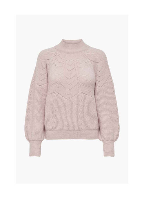 Pulover cu guler înalt roz JACQUELINE DE YONG femeie