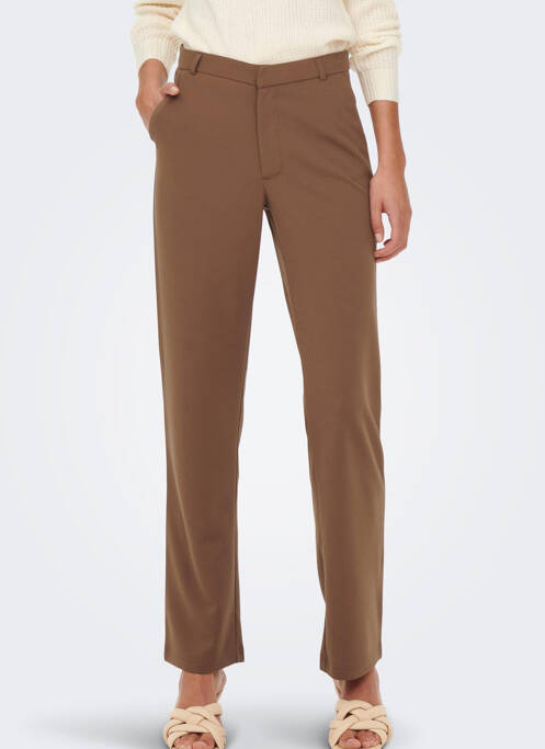 Pantalon chino maro JACQUELINE DE YONG femeie