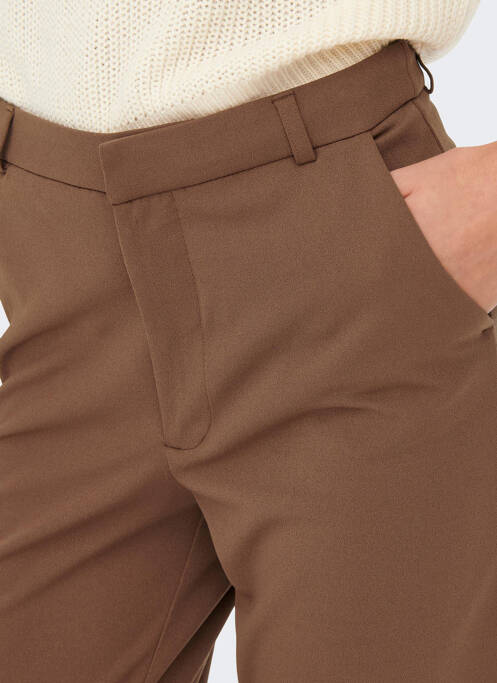 Pantalon chino maro JACQUELINE DE YONG femeie