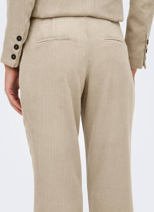 Pantalon evazat bej JACQUELINE DE YONG femeie