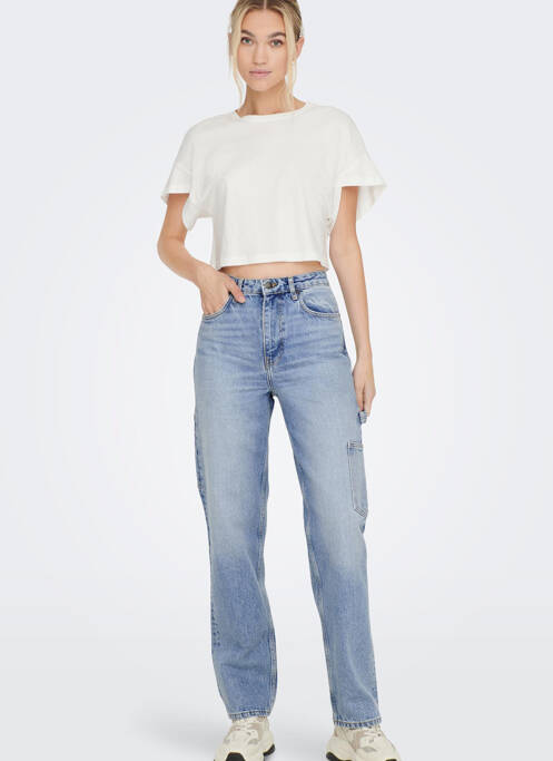 Blugi cu croială dreaptă albastru ONLY femeie