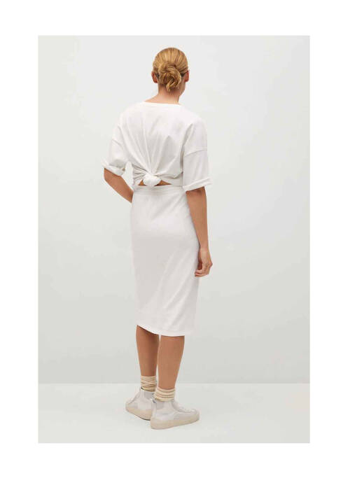 Fustă midi alb MANGO femeie