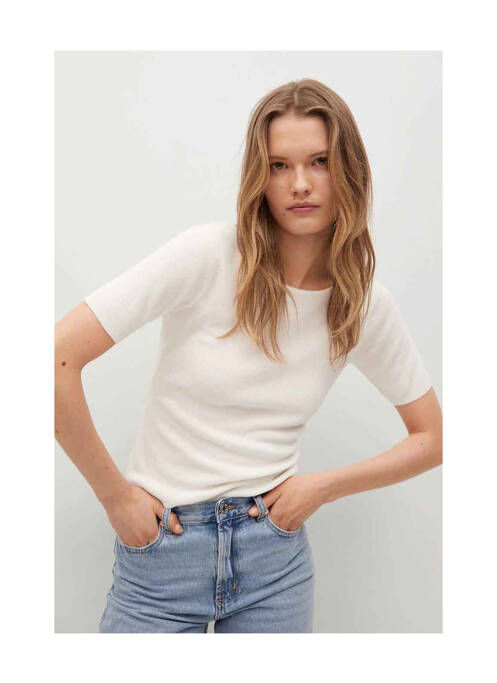 Tricou bej MANGO femeie