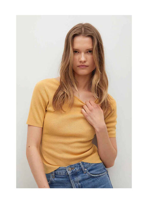 Tricou galben MANGO femeie