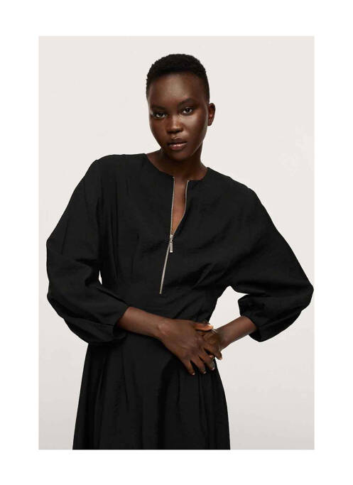 Rochie lungă negru MANGO femeie