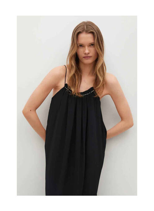 Rochie lungă negru MANGO femeie