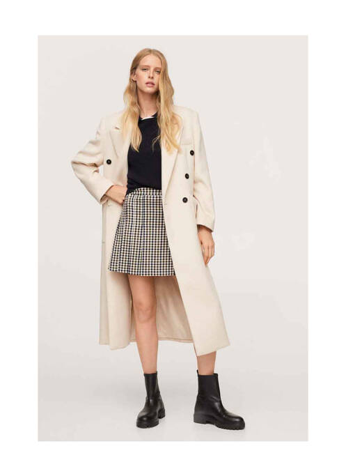 Fustă scurtă bej MANGO femeie