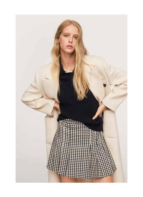 Fustă scurtă bej MANGO femeie