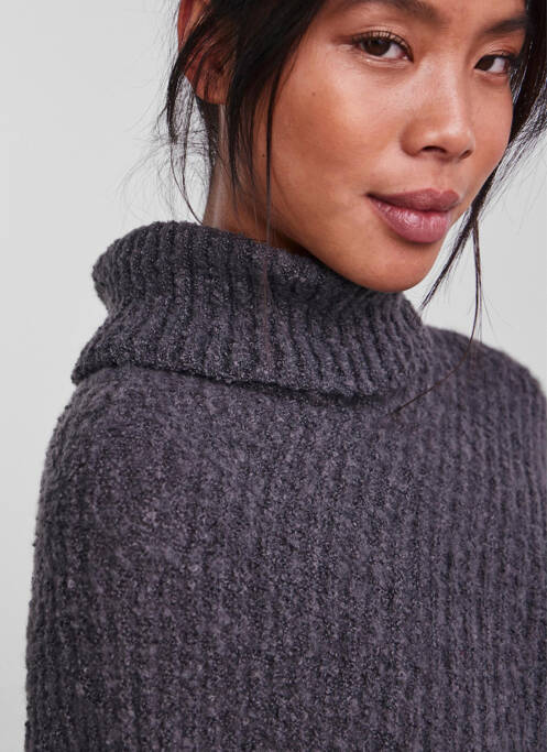 Poncho gri PIECES femeie