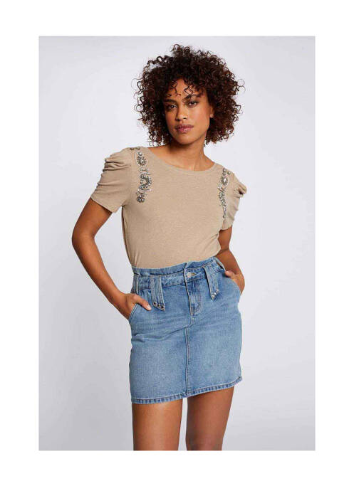 Fustă scurtă albastru MORGAN femeie