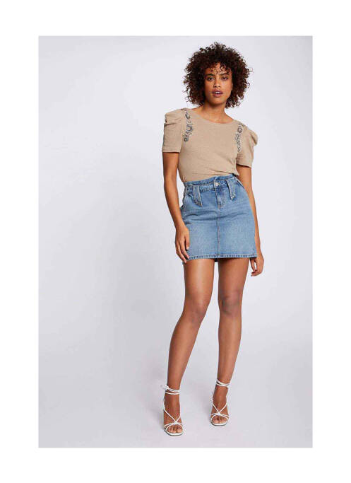 Fustă scurtă albastru MORGAN femeie