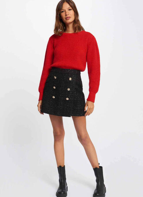 Fustă scurtă negru MORGAN femeie