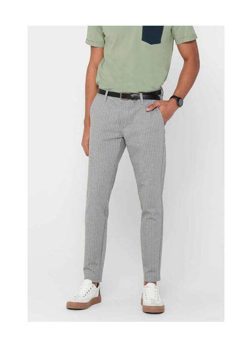 Pantalon chino gri ONLY&SONS bărbat