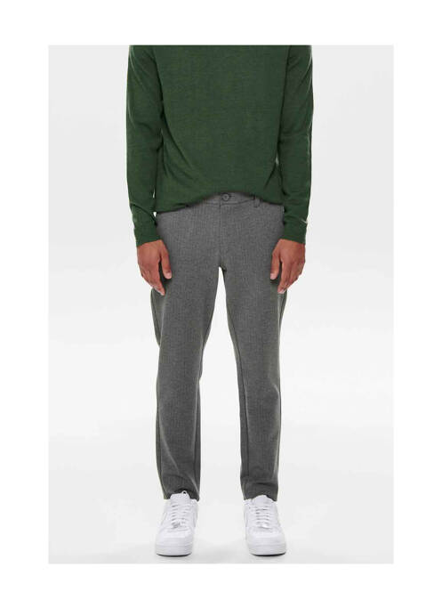 Pantalon chino gri ONLY&SONS bărbat