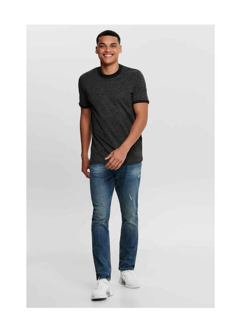 Blugi cu croială slim albastru ONLY&SONS bărbat