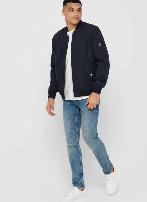 Jachete casual albastru ONLY&SONS bărbat