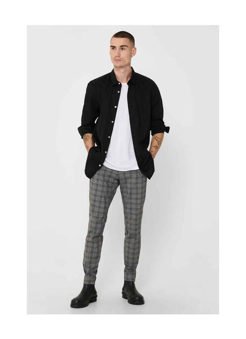 Cămașă cu mâneci lungi negru ONLY&SONS bărbat