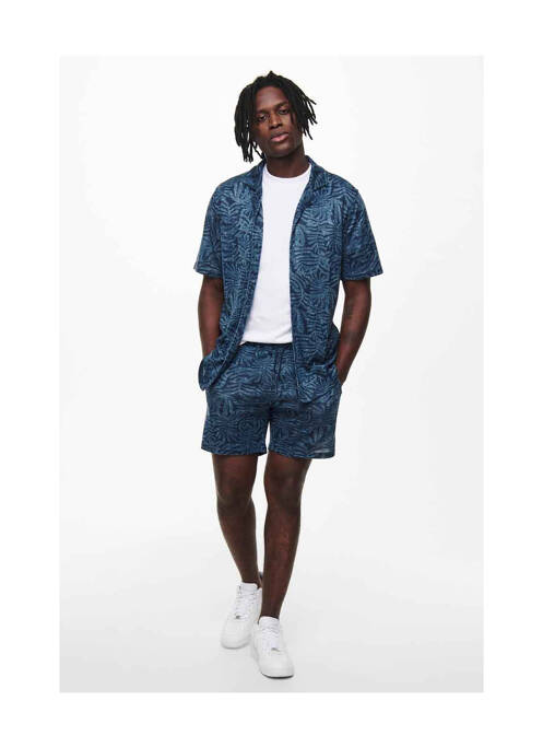 Cămașă cu mâneci scurte albastru ONLY&SONS bărbat