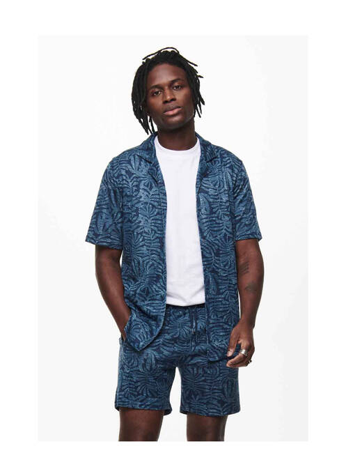 Cămașă cu mâneci scurte albastru ONLY&SONS bărbat