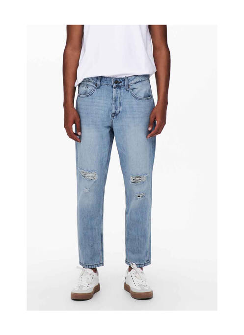 Pantalon slim albastru ONLY&SONS bărbat