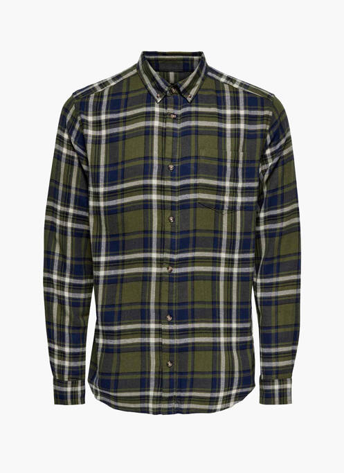 Cămașă cu mâneci lungi verde ONLY&SONS bărbat