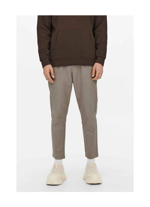 Pantalon chino taupe ONLY&SONS bărbat