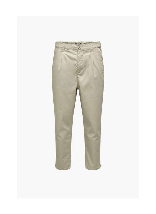 Pantalon chino taupe ONLY&SONS bărbat