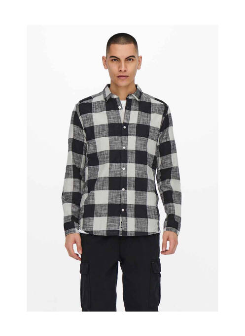 Cămașă cu mâneci lungi negru ONLY&SONS bărbat