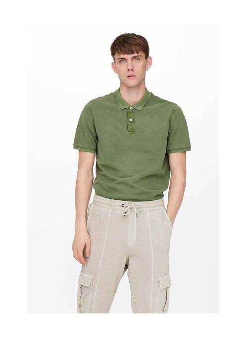 Polo verde ONLY&SONS bărbat