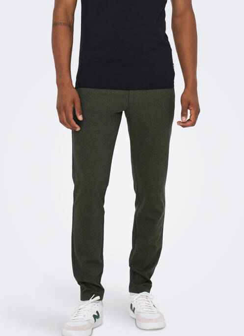 Pantalon chino verde ONLY&SONS bărbat