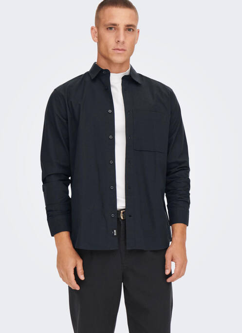 Cămașă cu mâneci lungi albastru ONLY&SONS bărbat