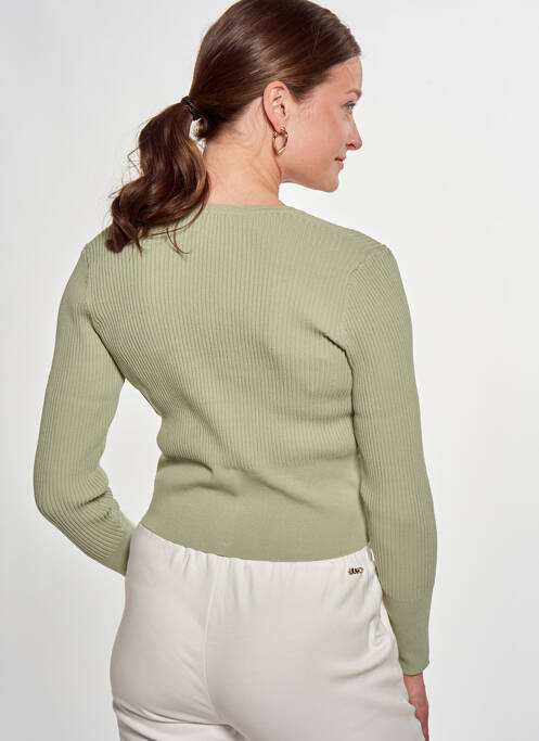 Vestă cu mâneci lungi verde MORGAN femeie