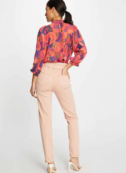 Blugi cu croială slim roz MORGAN femeie