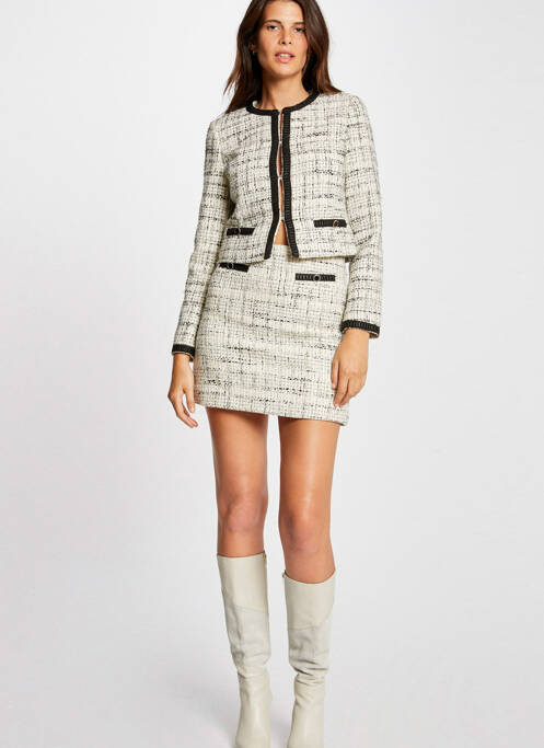 Fustă scurtă alb MORGAN femeie