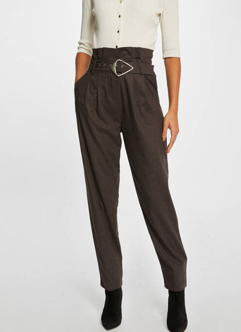 Pantalon slim maro MORGAN femeie