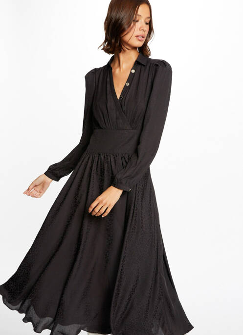 Rochie lungă negru MORGAN femeie