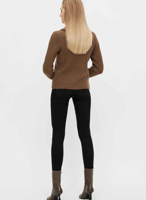 Pulover cu guler înalt maro OBJECT femeie