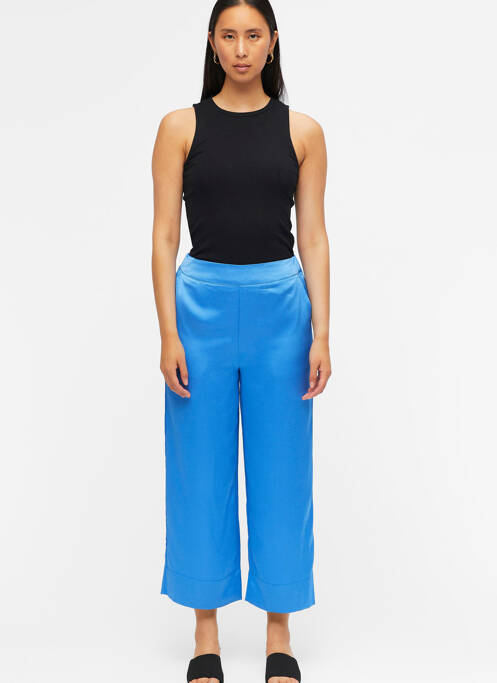 Pantalon larg albastru OBJECT femeie