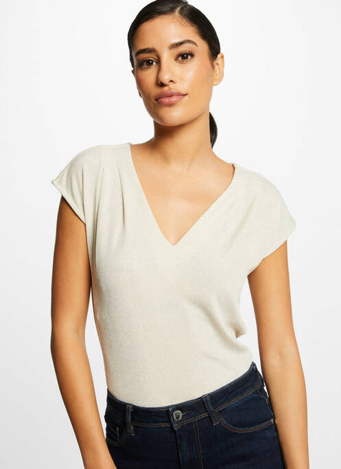 Top bej MORGAN femeie