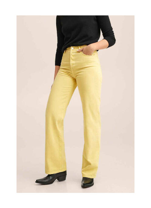 Blugi cu croială dreaptă galben MANGO femeie