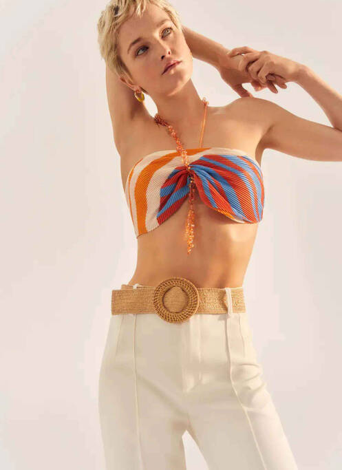 Eșarfă bej MANGO femeie