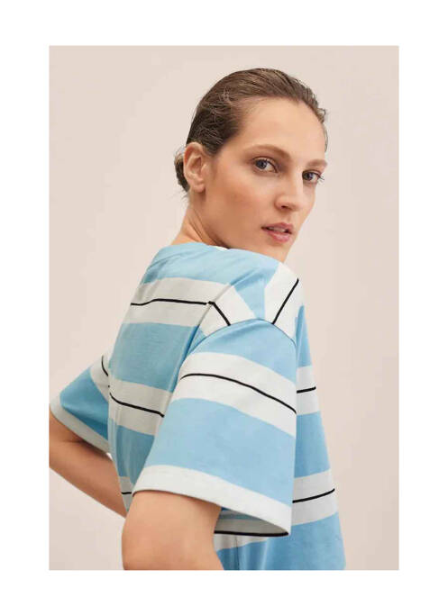 Tricou albastru MANGO femeie
