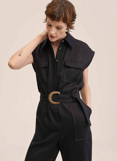 Salopetă-pantalon negru MANGO femeie