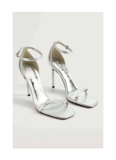 Sandale/Pantofi decupați argintiu MANGO femeie