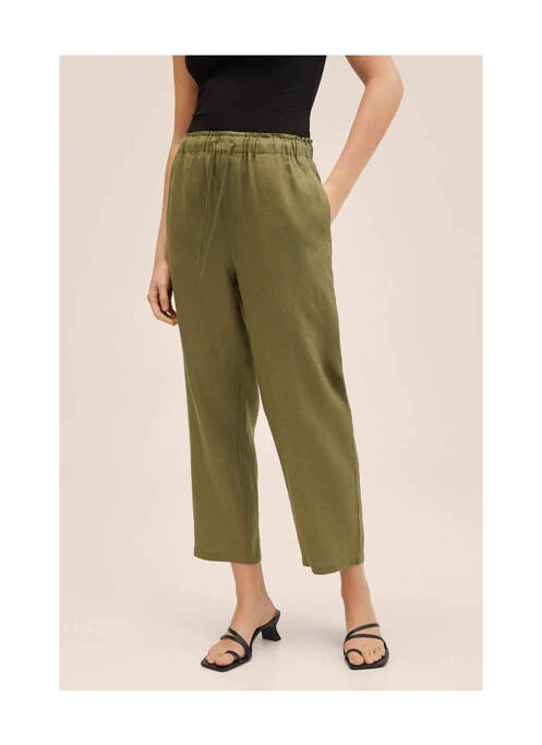 Pantalon 7/8 verde MANGO femeie