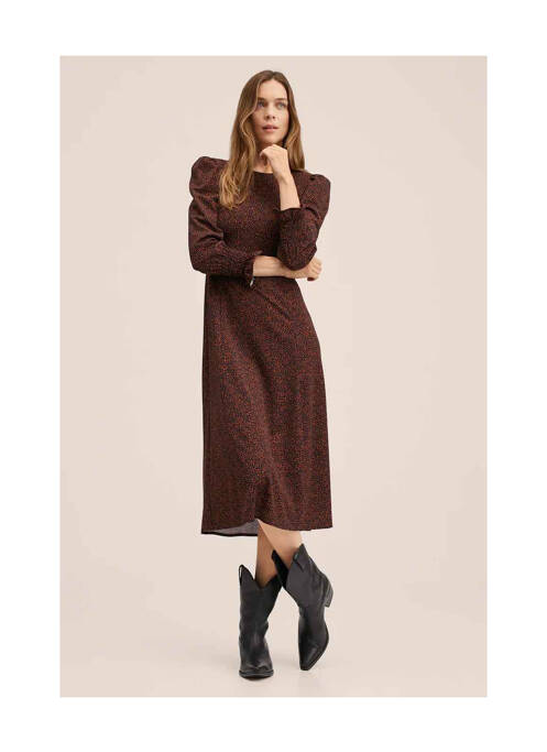 Rochie lungă portocaliu MANGO femeie