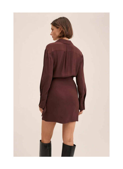 Rochie scurtă maro MANGO femeie