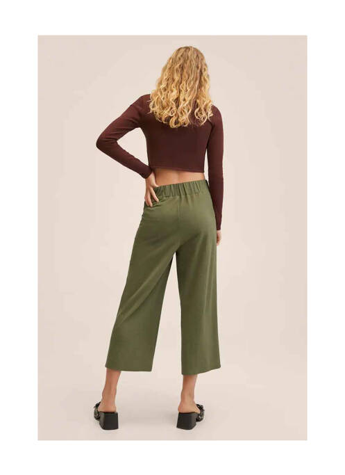 Pantalon 7/8 verde MANGO femeie