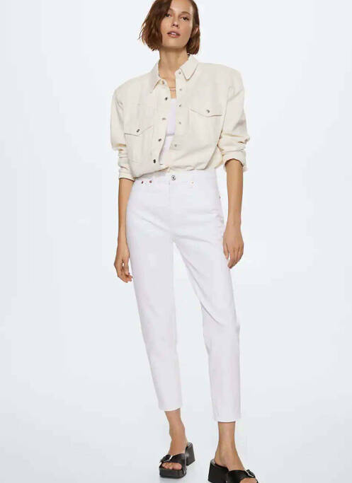 Blugi boyfriend alb MANGO femeie