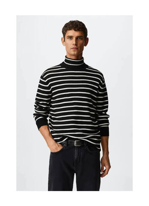 Pulover cu guler înalt negru MANGO bărbat